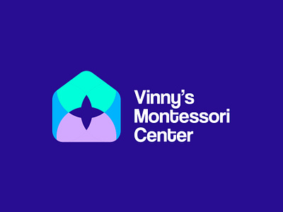 VINNY'S MONTESSORI CENTER | LOGO DESIGN & BRAND IDENTITY branding design edu edu logo education education logo graphic design illustration kintergarden kintergarden logo logo minimalism typography vector