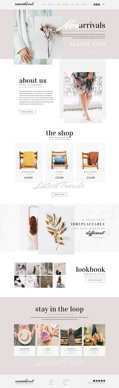 Fashion Website Concept branding design graphic design ui ux website wordpress