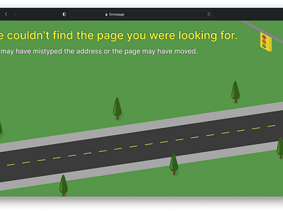 Roadblock Ahead! 🚦- Error Page color error errorpage figma illustration ui uidesign website