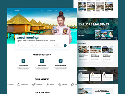 Travel Website adventure branding design illustration landing page tourism tourism website travel travel agency travel landing page travel website travel website design travelling trip ui vector web web design webdesign website