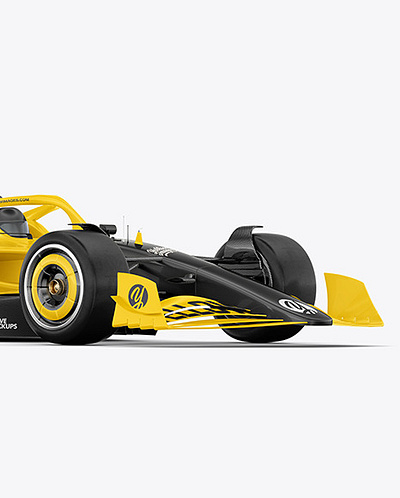 Free Download PSD Formula-1 2022 Mockup - Half Side View free mockup template mockup designs