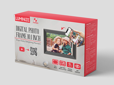 Packaging Box For a Digital Photo Frame! amazon packaging box design branding design graphic design label design packaging packaging box packaging design