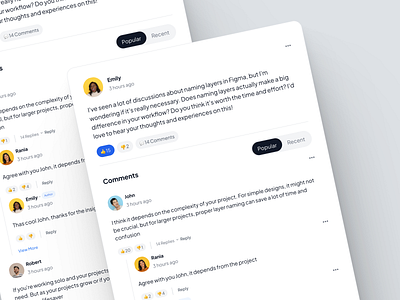 Comment Section clean comment comment section comments component components design layout minimalist mobile post replies reply section socialmedia ui uiux web design website white