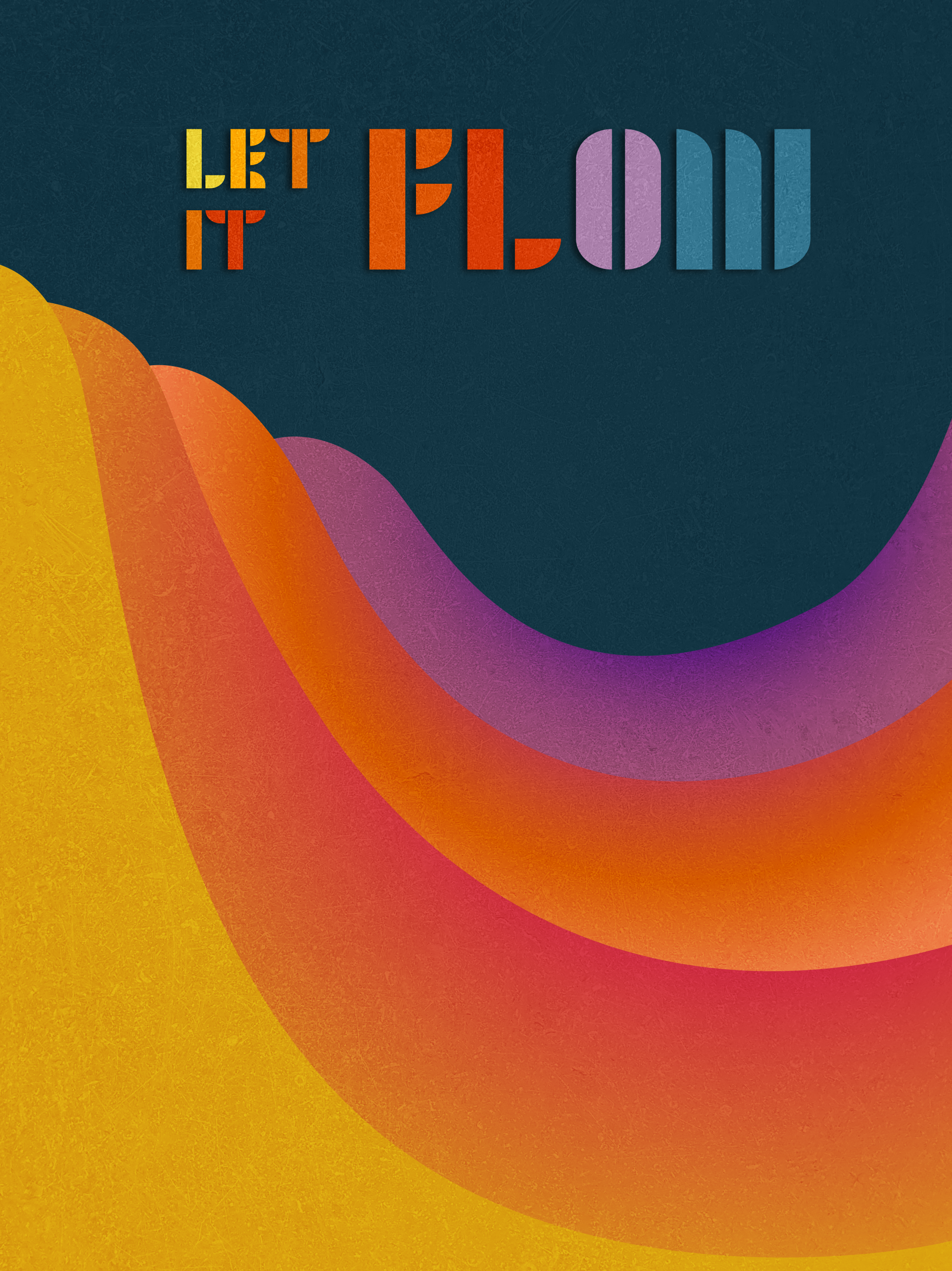 Simply... let it flow color colourful design digital gradients graphic graphic design illustration photoshop typography