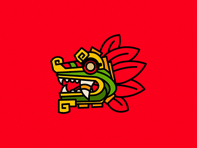 Quetzalcóatl animation colors dragon flowers illustration logo mexican mexico prehispánico