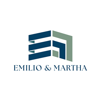 Emilio & Martha Construction branding logo