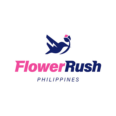 Flower Rush - Online Flower Delivery branding flower shop logo logo