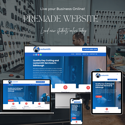 Locksmith Business WordPress Website Design Template