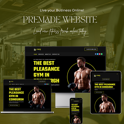 Gym Trainer Business WordPress Website Design Template