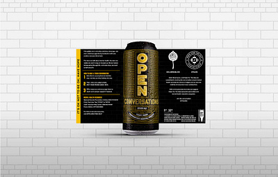 Open Conversations Golden Ale beer label graphic design packaging