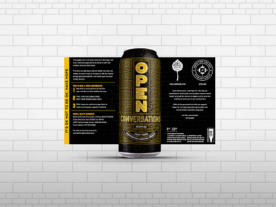 Open Conversations Golden Ale beer label graphic design packaging