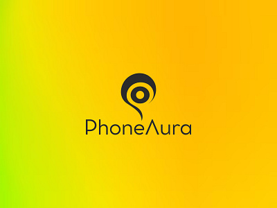 PhoneAura Logo Design (Unused Concept) branding canva design graphic design graphicsdesign illustration logo logo design logo freelancer logo maker logodesign online logo techlogo ui vector