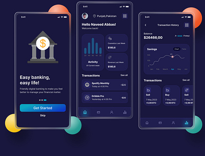 Banking management app ux ui money management ux ui