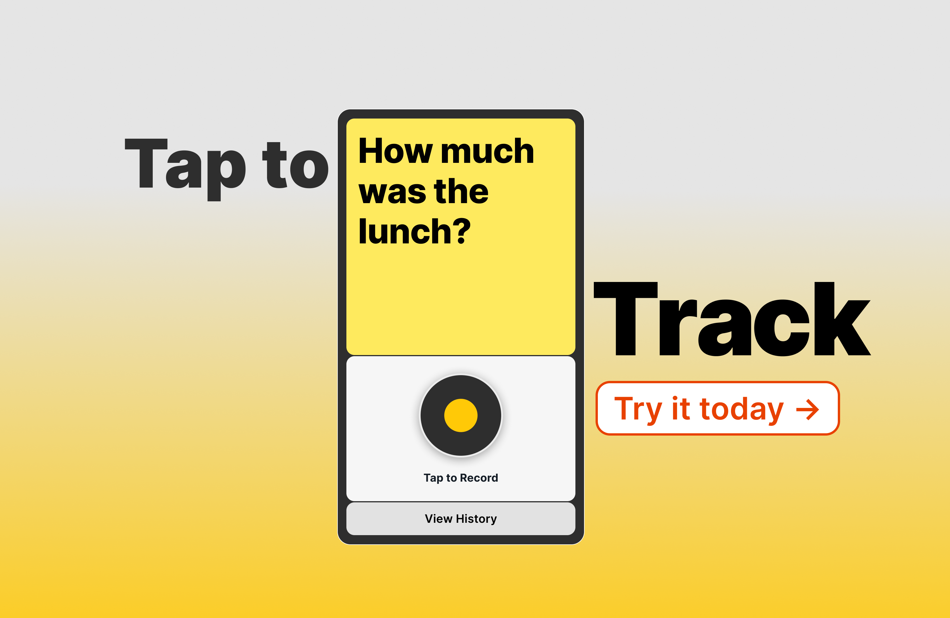 Tap2Track - AI Expenses Tracking App ai app branding bubble demo design speech transcribe ui ux workflow