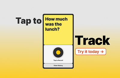 Tap2Track - AI Expenses Tracking App ai app branding bubble demo design speech transcribe ui ux workflow