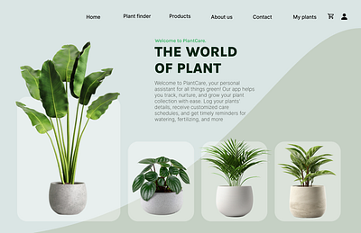 Plants website ui web.