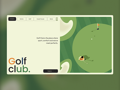 Golf Club - landing page graphic design illustration ui ux vector