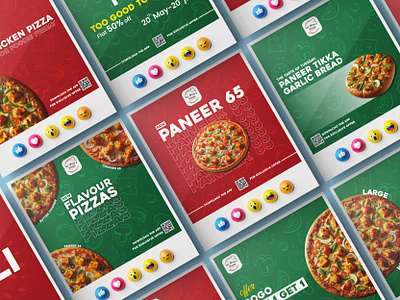la pino'z pizza Social media posts branding graphic design