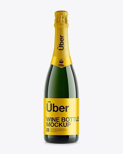 Free Download PSD Champagne Bottle Mockup free mockup template mockup designs