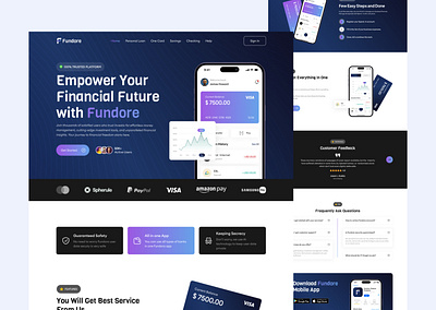 Fundore - Fintech Website Landing Page finance finance landing page finance website fintech fintech landing page fintech website fintech webstie fundore website landing page design product design ui ui design ui ux ux ux design ux research website design