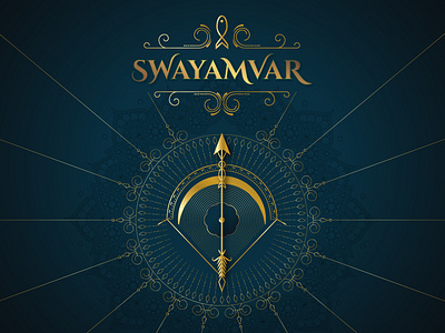 Draupadi's Swayamvar art branding conceptart design graphic design illustration mahabharata poster swayamvar vector