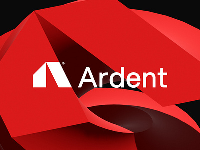 Ardent - Architecture firm logo and brand identity a letter logo a logo agency logo architecture firm logo ardent balck brand identity logo logo designer modern logo real estate logo red wood