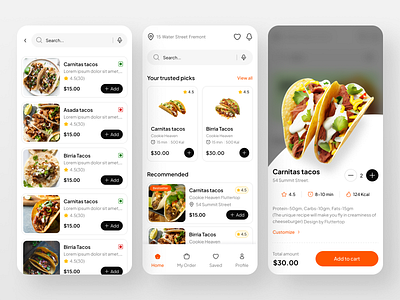 Food Website UI Design app design delivery app fluttertop food food and drink food app food app design food app ui food delivery food delivery app food delivery application food delivery service food order food ordering food ordering app mobile design product design app restaurant restaurant app snacks ordering application