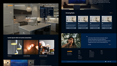 E-commerce Website for Lighting color concept graphic design ui web