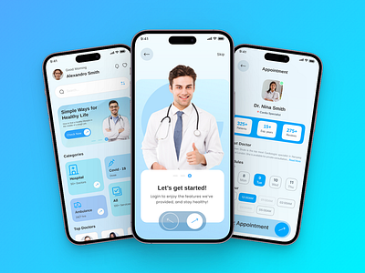 🌟 Your Health in Your Hands with Our Mobile App 📲 branding design health landing page ui