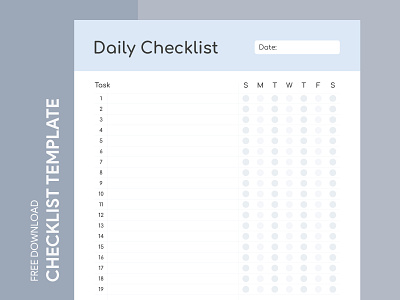 Daily Checklist Free Google Docs Template agenda check checklist checklist design checklist template daily daily checklist daily to do list design docs document free checklist template google google docs checklist template list schedule template to do list template todolist