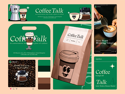 Coffee Talk - Guideline adobe illustrator bento brand guideline branding cartoon coffee coffee shop color palette design graphic design guideline illustration logo mascot vector