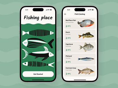 Fishing Mobile App Concept app app design design mobile mobile app mobile app design ui