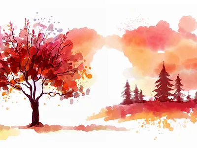 Timelapse animation design draw fresco graphic design illustration landscape motion graphics paint sketch sunset timelapse watercolor watercolour