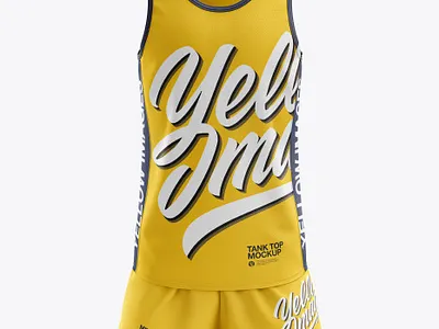 Free Download PSD Men’s Running Kit mockup (Front View) free mockup psd free mockup template mockup designs