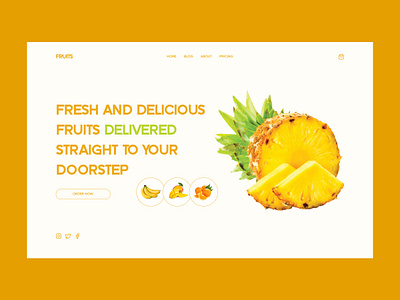 Fruit delivery website design concept design design concept fruits ui web design website website design вебдизайн