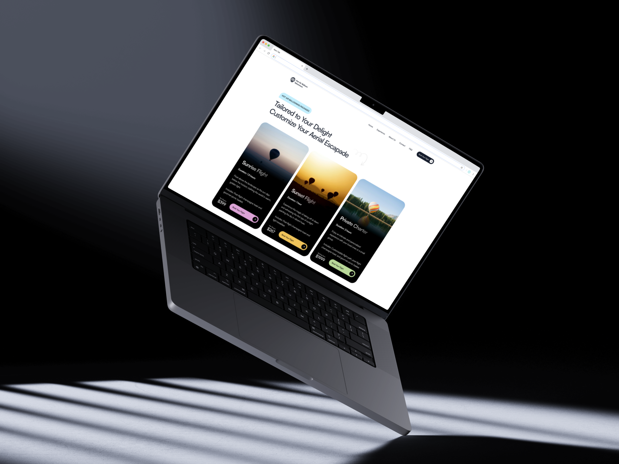 Website - Pricing Plans Page clean design elegent website flight hot air balloon minimal nature premium pricing pricing page subscription typography ui ux ux design web design website