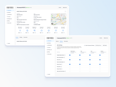 Pump station management system | Pump info | Settings admin concept crm dashbord design portal pump settings ui