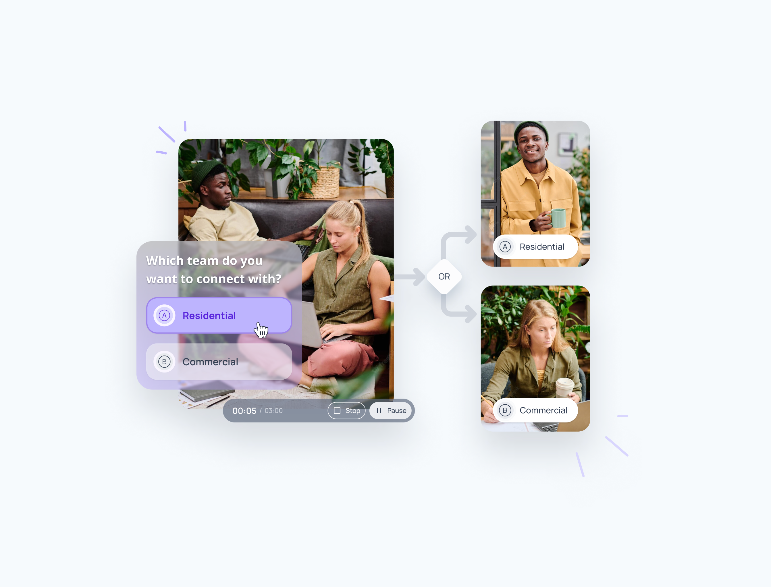 Interaction with the questionnaire branding btn commercial diagram diagrams form forms hero heroimage interaction or pause question questions residential revel stop ui ux website