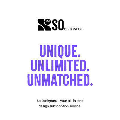 So Designers - An Unlimited Design Subscription Services animation branding design design services design subscription graphic design identity illustration logo motion graphics product design ui unlimited designs ux web design webflow
