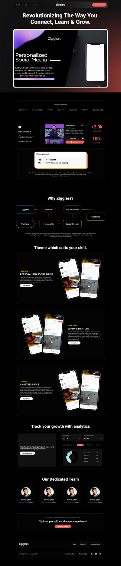 Mentor App Landing Page branding figma graphic design landing page mentor app prototypr ui ui design uiux ux research