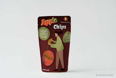 Package design for apple chips graphic design package