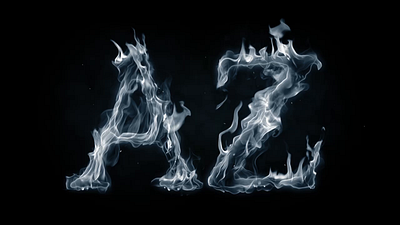 Smoke alphabet after effects animation branding design fire font ghost graphic design halloween logo logotype motion graphics smoke smoky title type video