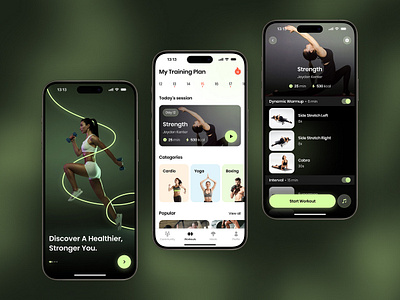 🏋️‍♂️ Crush Your Fitness Goals with PeakFit 📲 design fitness health landing page ui