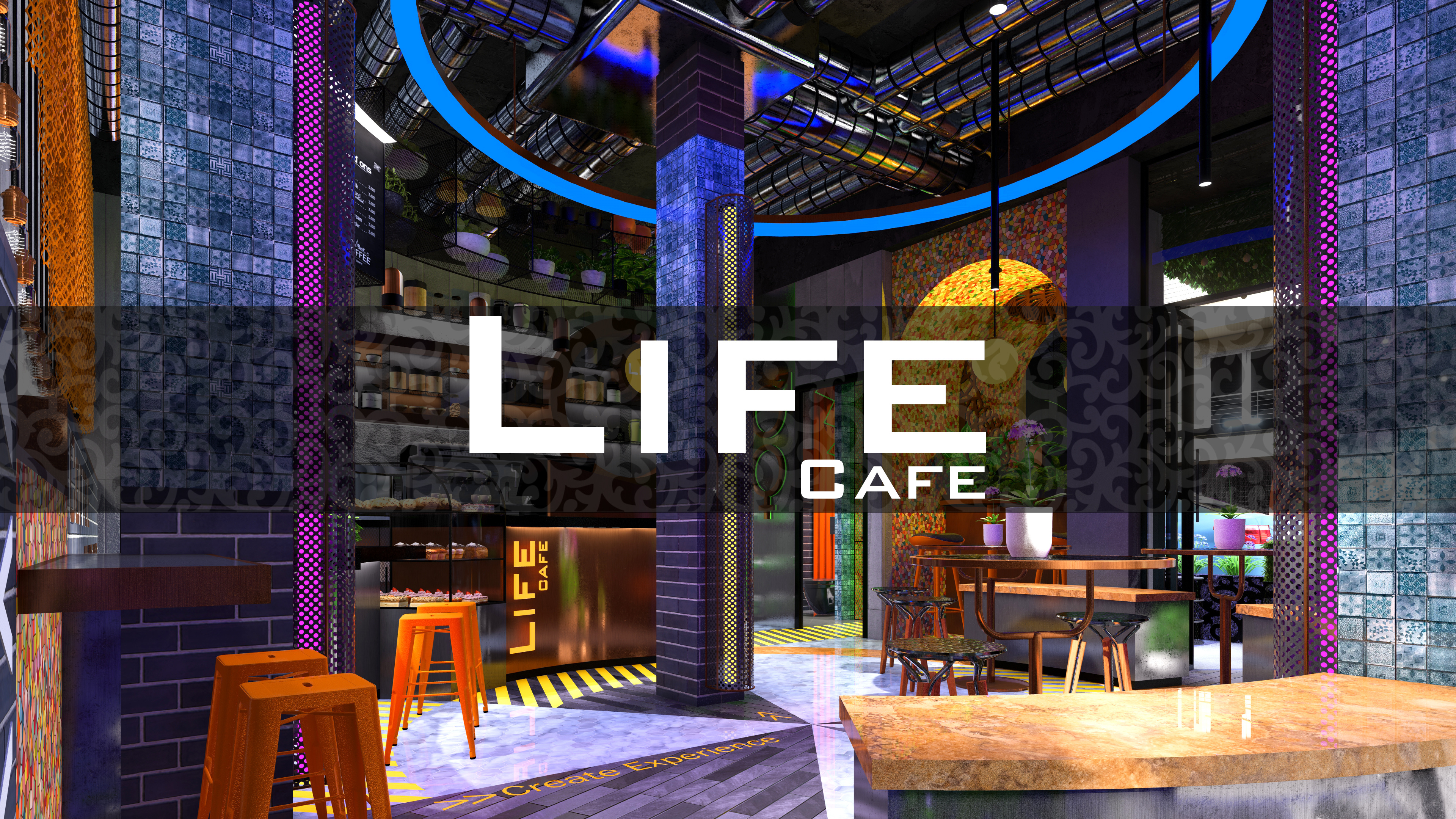 LIFE cafe | Interior Design and Visualisation 3d design 3d modelling 3d visualisation architecture cafe design cafe interior concept design design detail design garden design graphic design hospitality illustration interior design landscape architecture lighting design lumion material design sketchup urban design