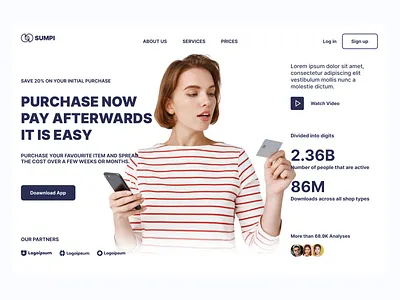 Online Pay Hero Header app branding design graphic design hero header hero section interface iphone landing page mobile app online pay ui ui design ux ux design visual design website wed design