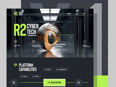 🛡️ Fortify Your Cyber Defenses with R2 Cyber Tech 🌐 b2b branding business design illustration landing page ui