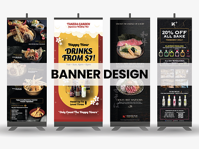 Standing Banners artwork banner branding creation design food graphic illustrator restaurant standing