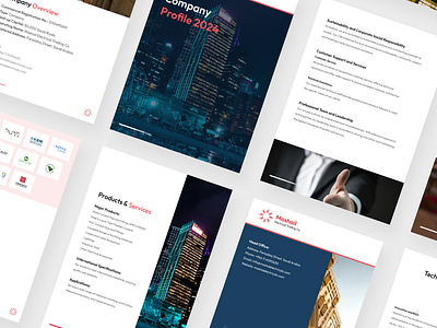 Business Profile Design booklet brochure business catalogue design figma pdf print profile