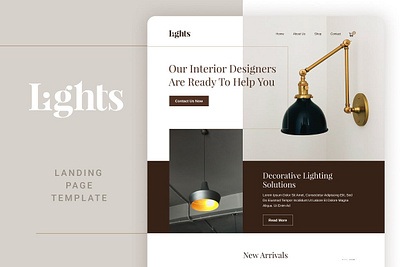 Lights - Landing Page figma landing page landing page template lights landing page template