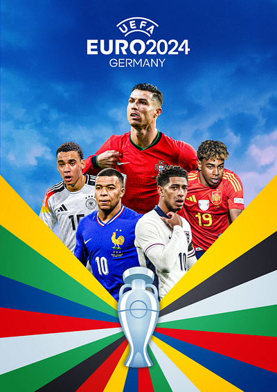 EURO 2024 Poster euro2024 football graphic design mbappe poster ronaldo sport sportdesign